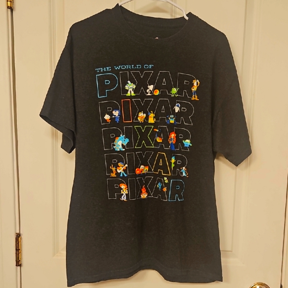 Disney Pixar T-Shirt, Dark Gray, Large